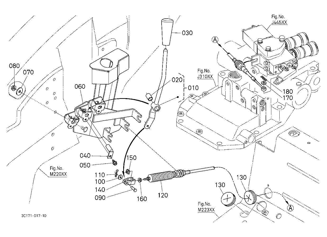 Auxiliary Control Valve Lever