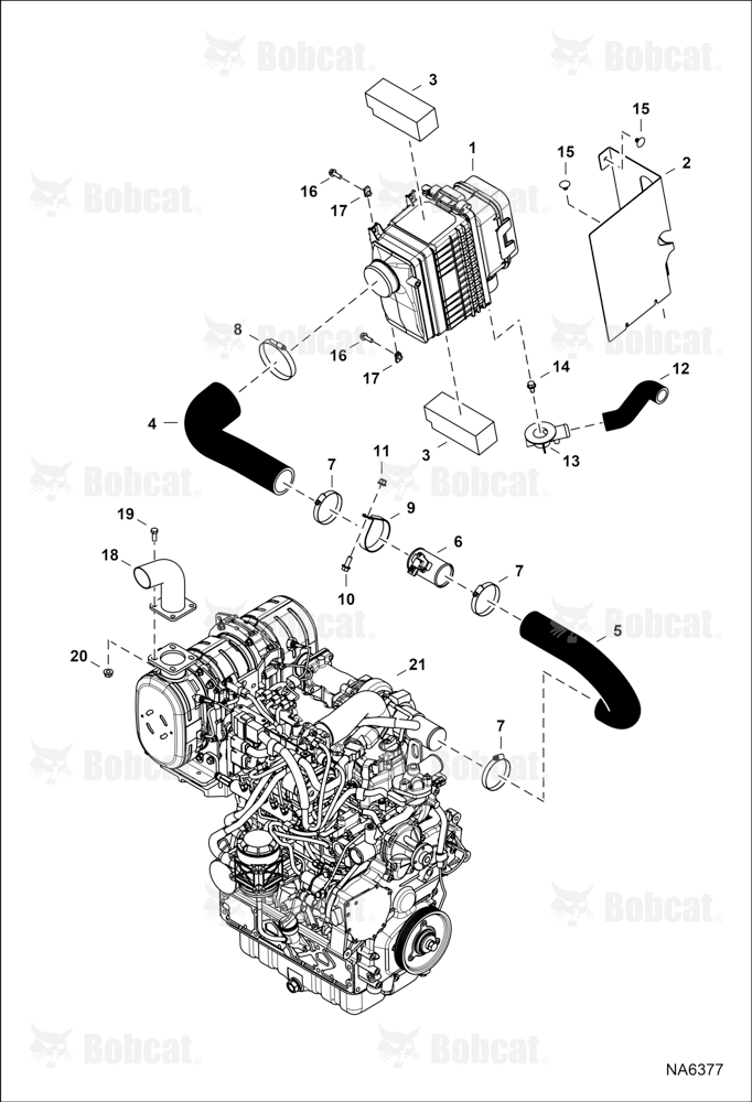Engine & Attaching Parts (Air Cleaner & Particulate Filter)