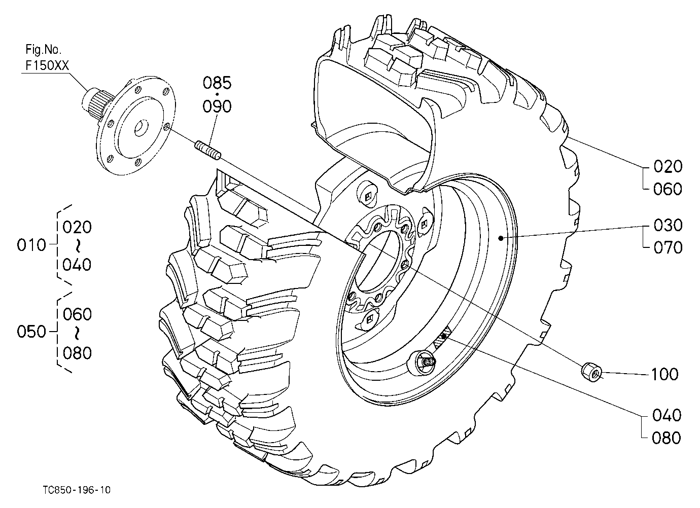 Front Wheel (12-16.5 R4)