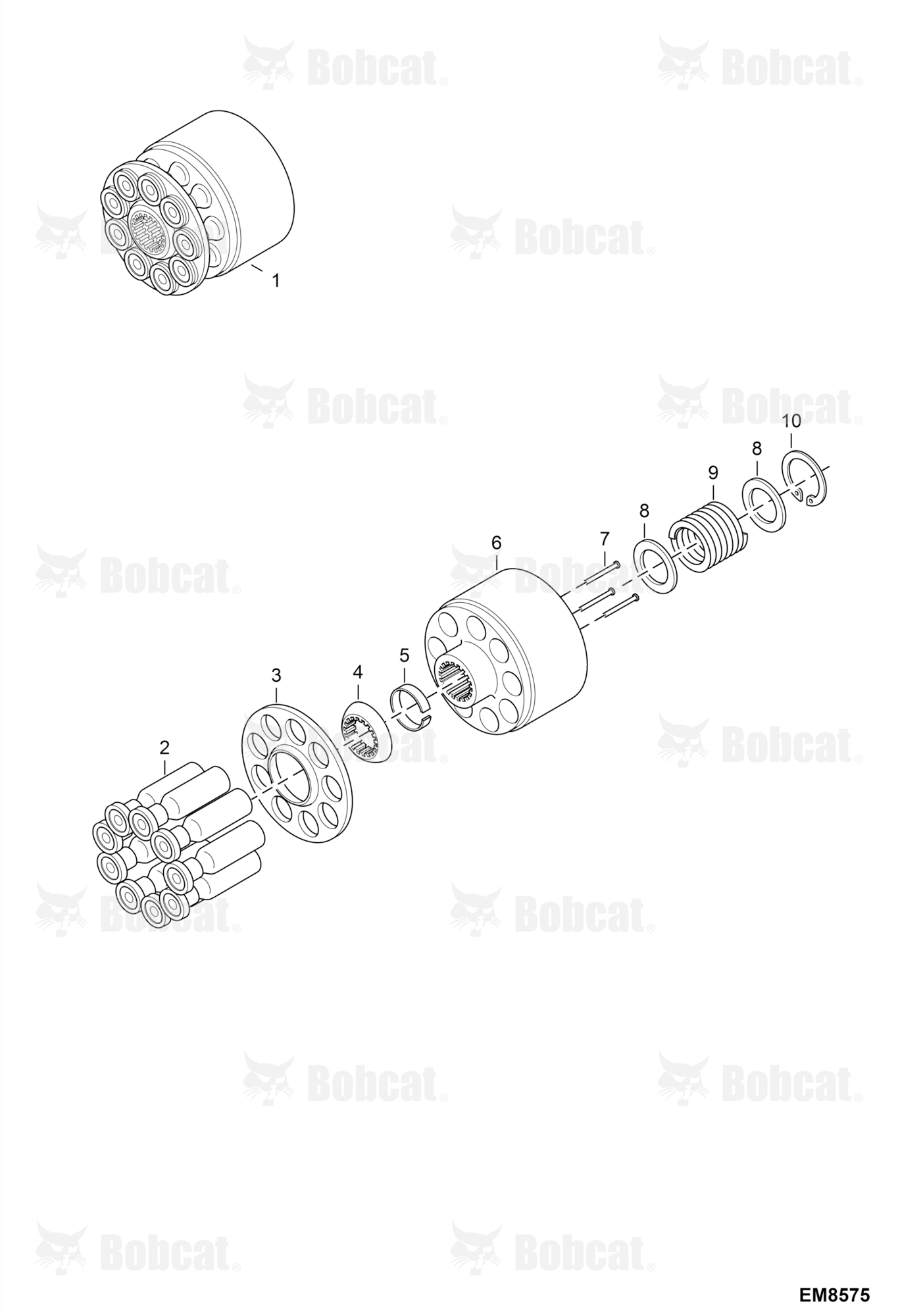 Hydrostatic Motor (Rotating Kit Assy) (Manual Controls)