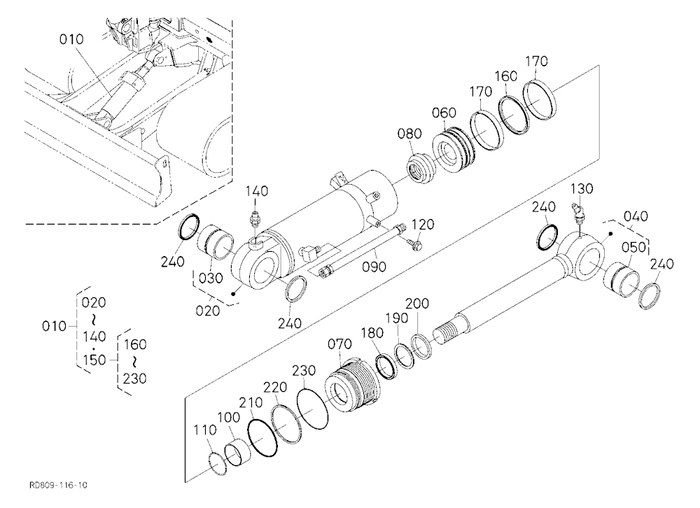 Blade Cylinder And Component Parts