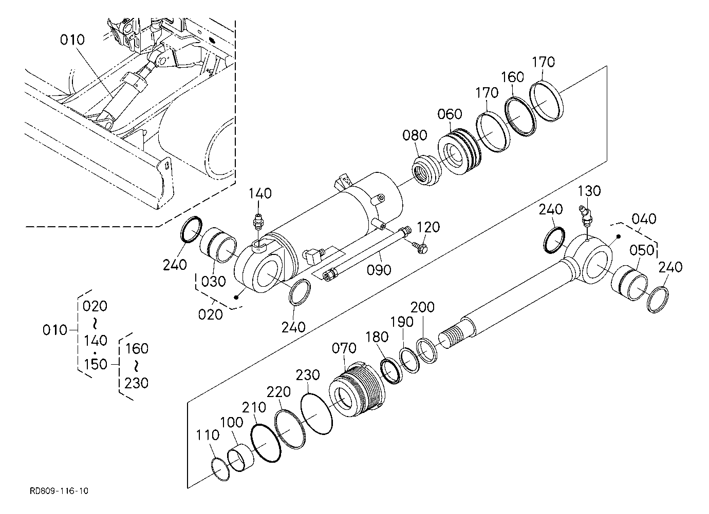 Blade Cylinder And Component Parts