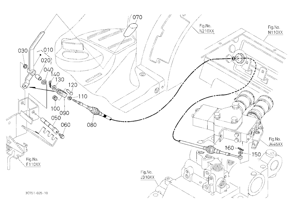 Auxiliary Control Valve Lever