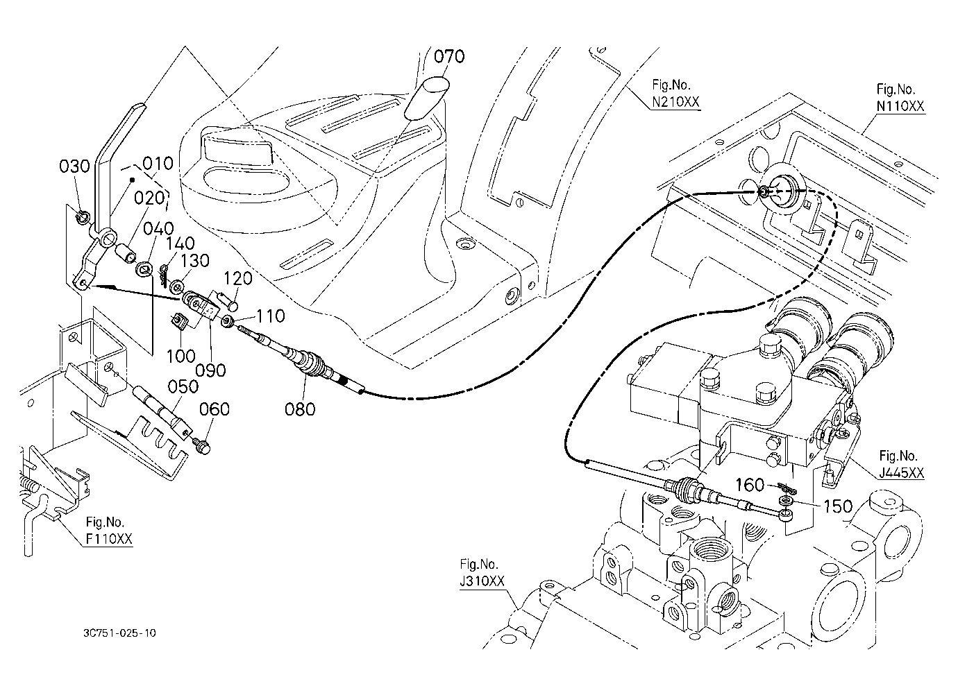 Auxiliary Control Valve Lever