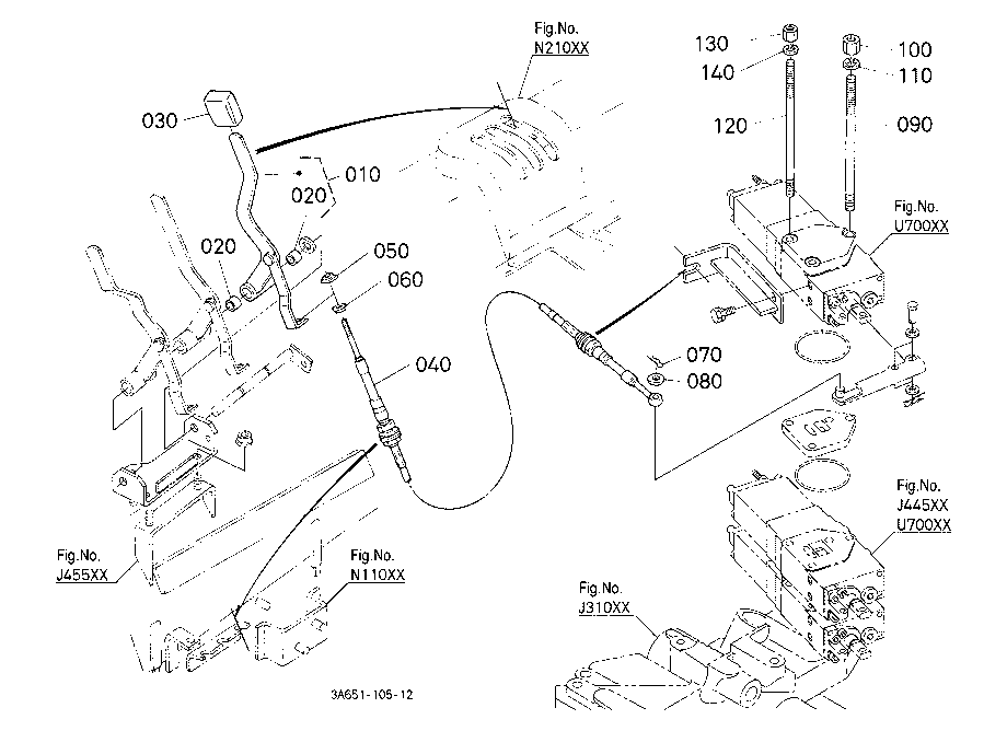 Auxilairy Control Valve Lever Kit (3Nd) [Cab Type]