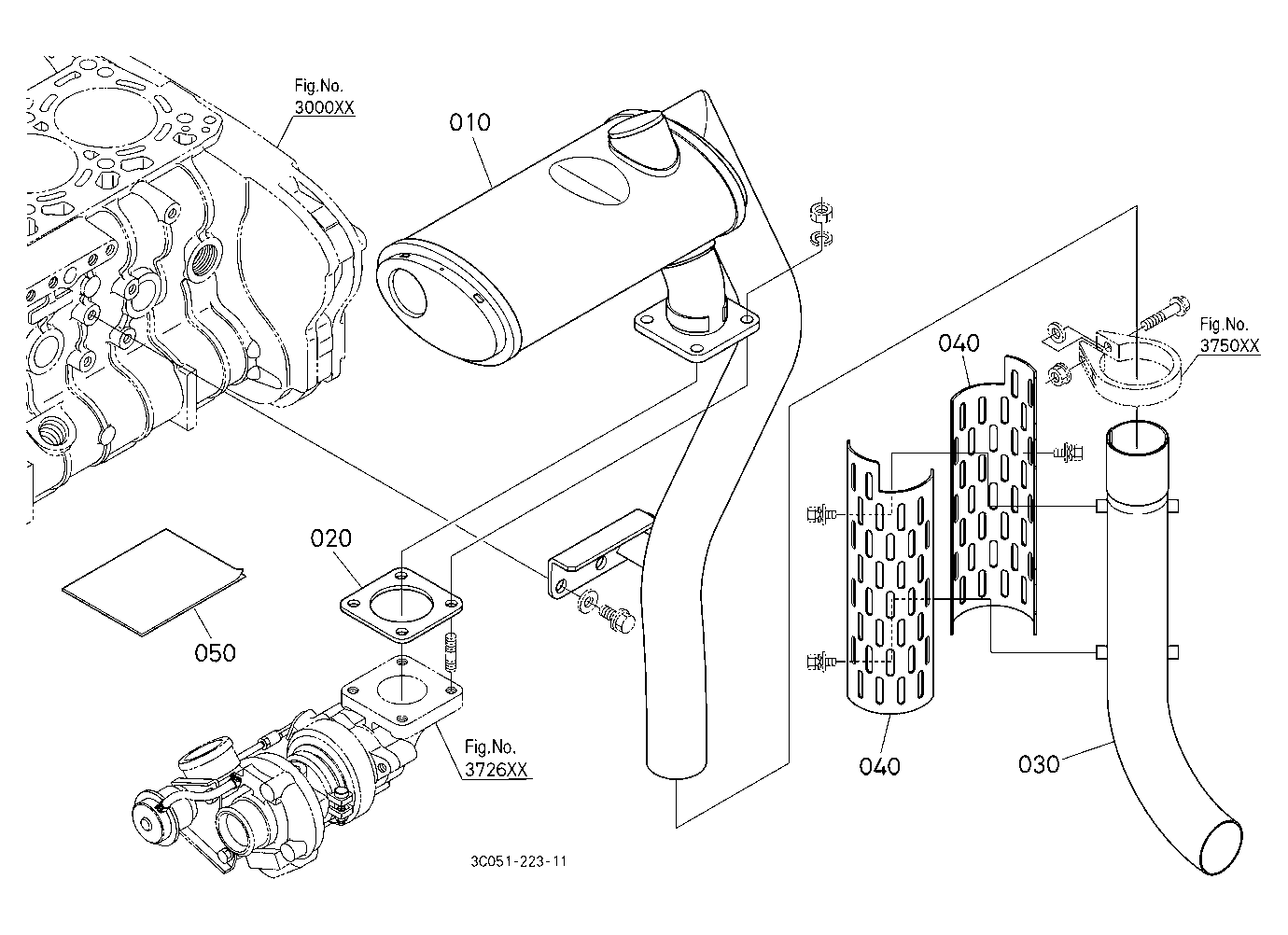 Under Muffler Kit [New] (W/G No.M7633) [Option]