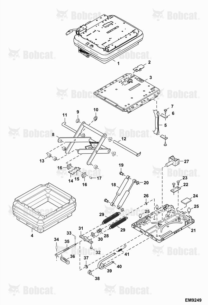 Seats (Mechanical Suspension) (GRAMMER) (Suspension Assembly)