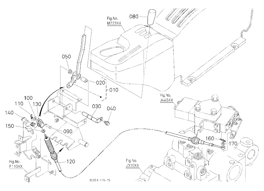 Auxiliary Control Valve Lever
