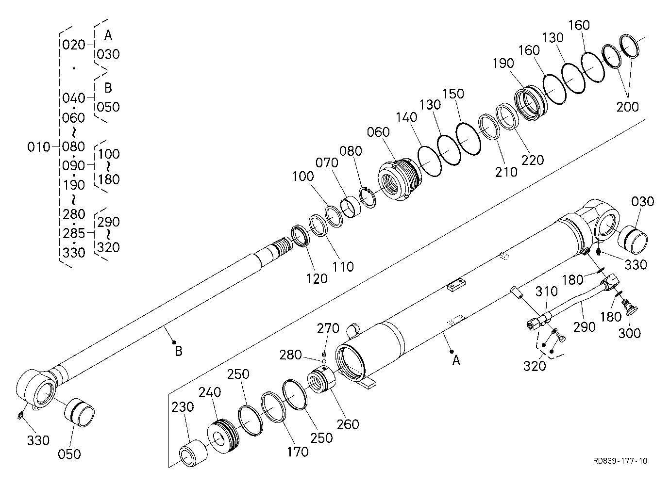 Boom Cylinder [Component Parts]