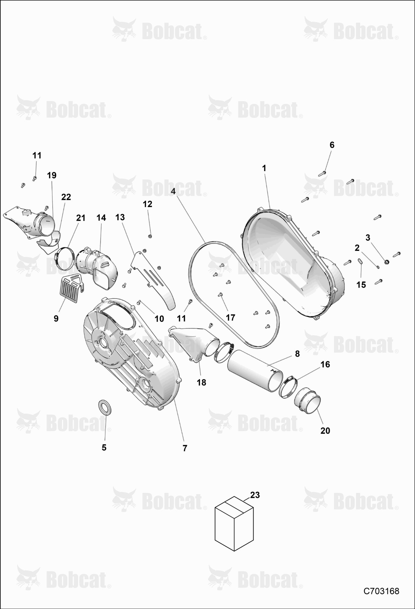 Drive TRAIN, Clutch Cover and Ducting