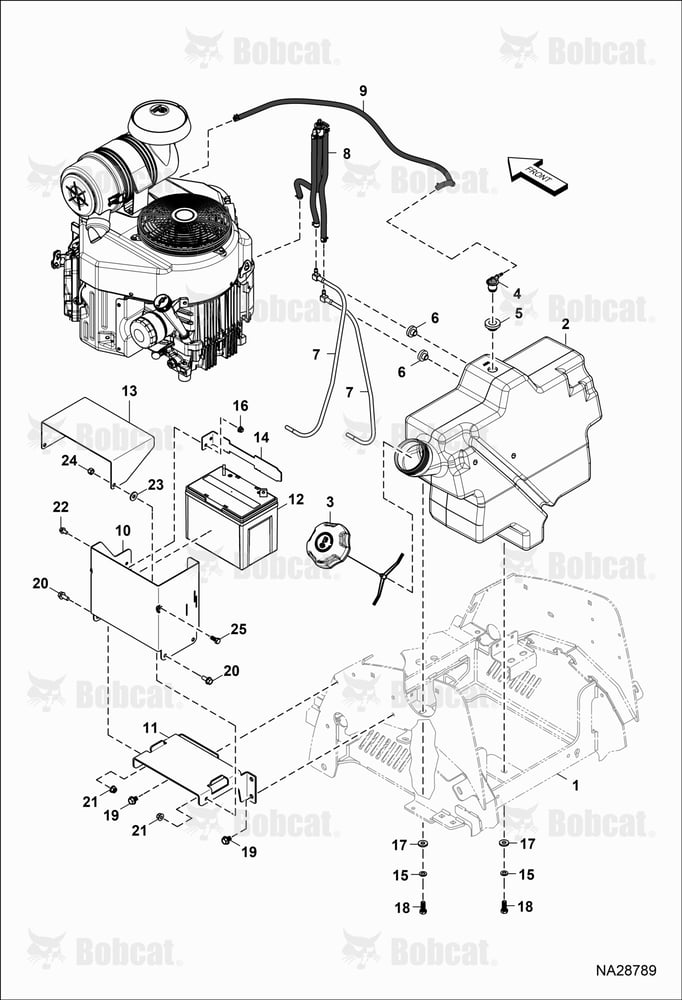 Fuel Tank & Battery Assembly