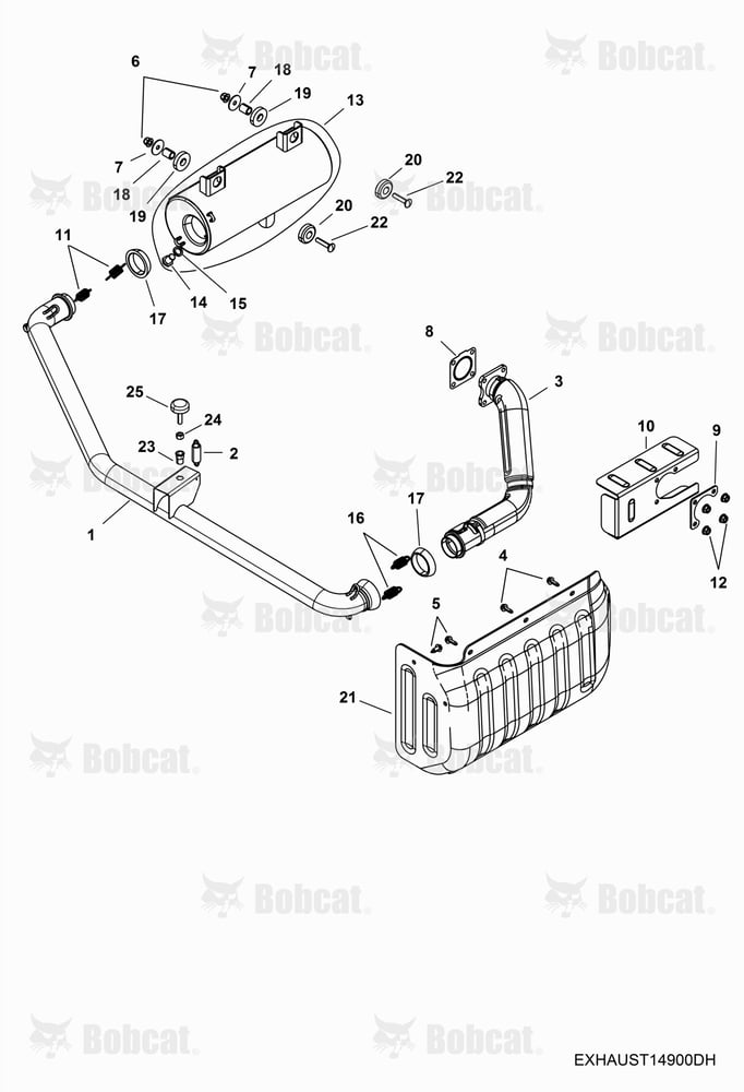 ENGINE, Exhaust  AVW220001 & Above