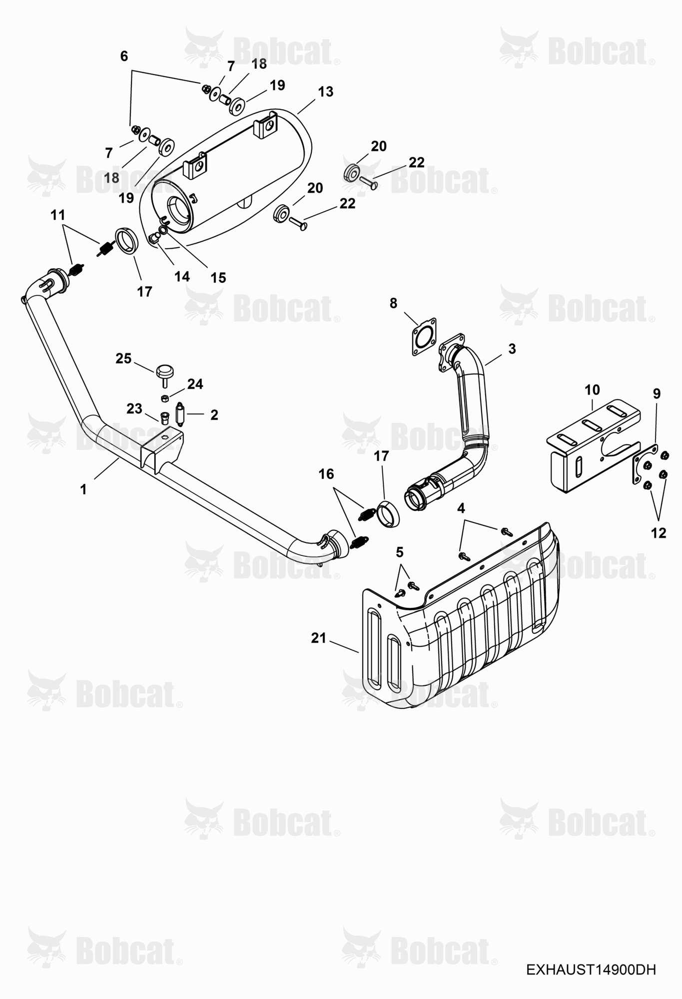 ENGINE, Exhaust  AVW420001 & Above