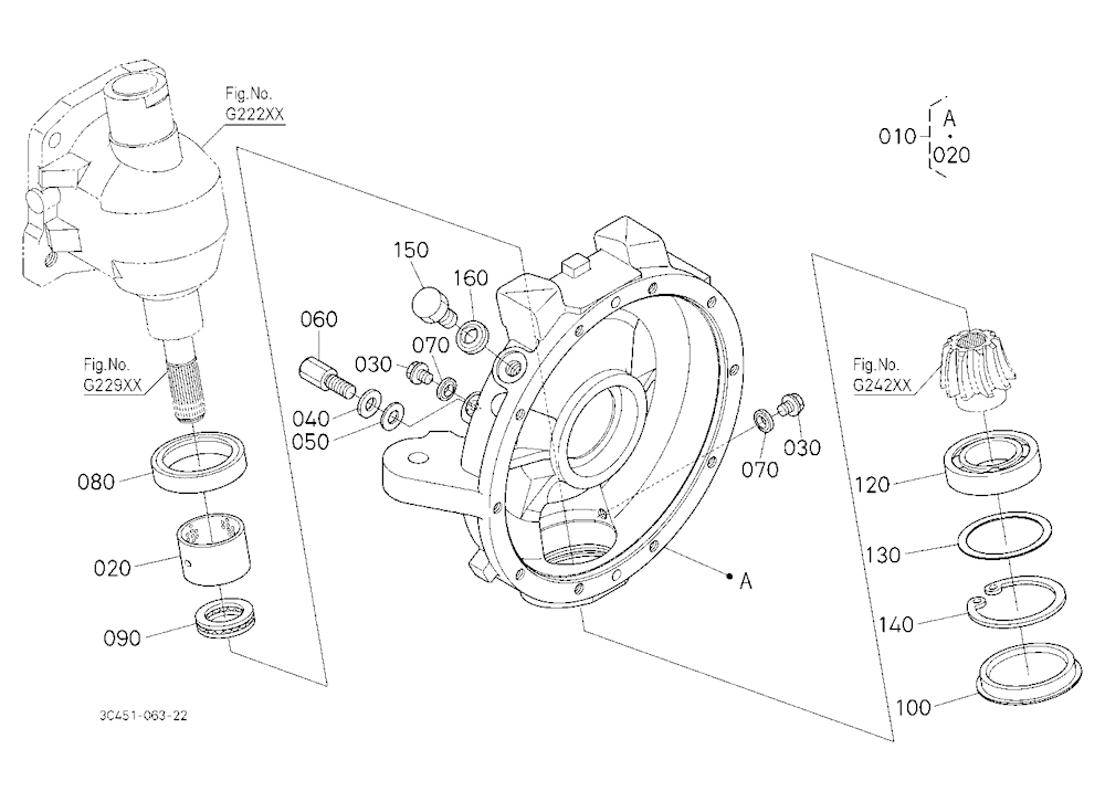 Front Axle Case Lh