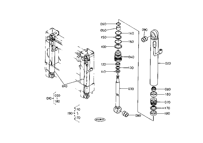 Out Ligger Cylinder and Section Parts