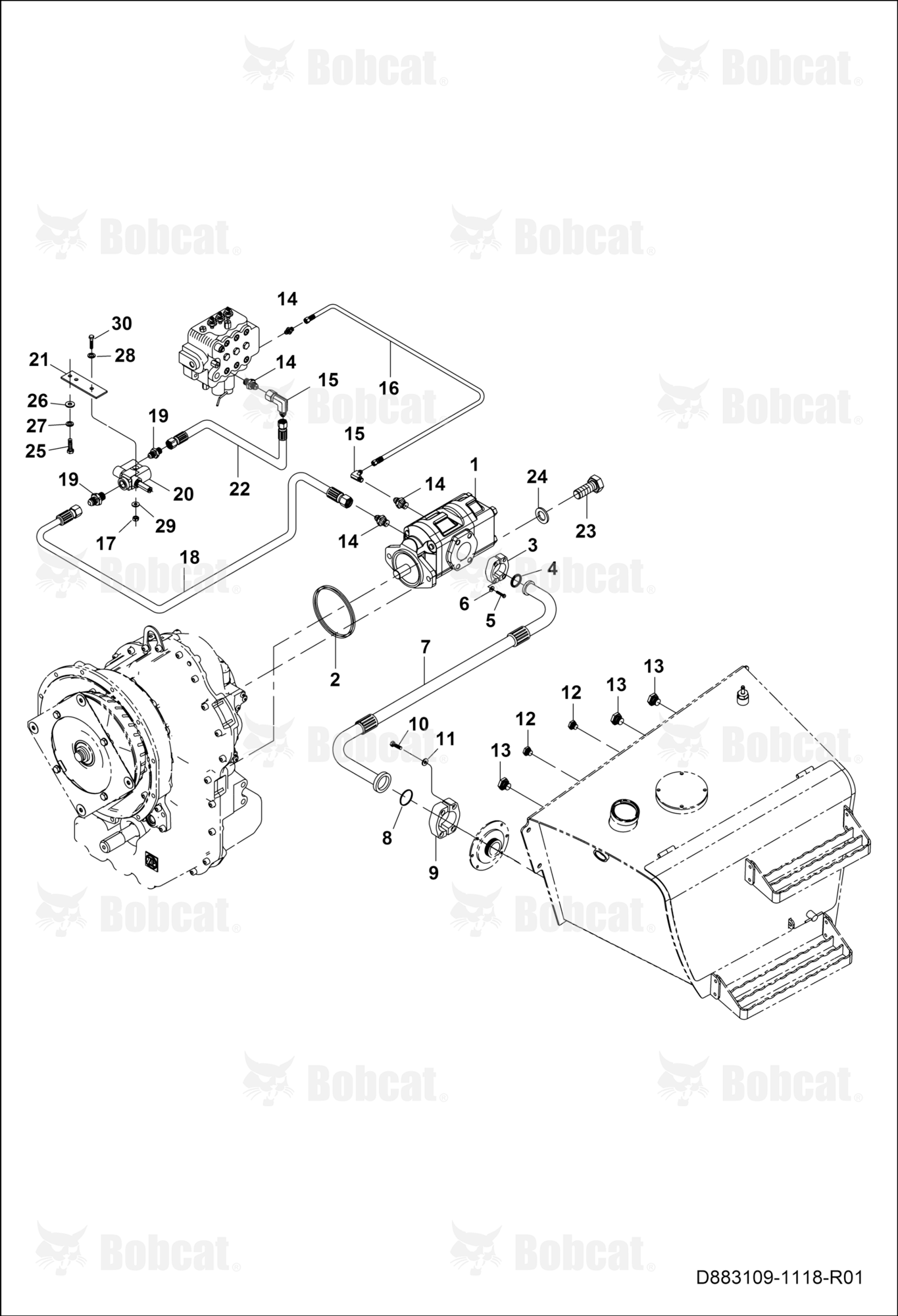 Intake and Priority Valve Circuit  B45111519 & Above