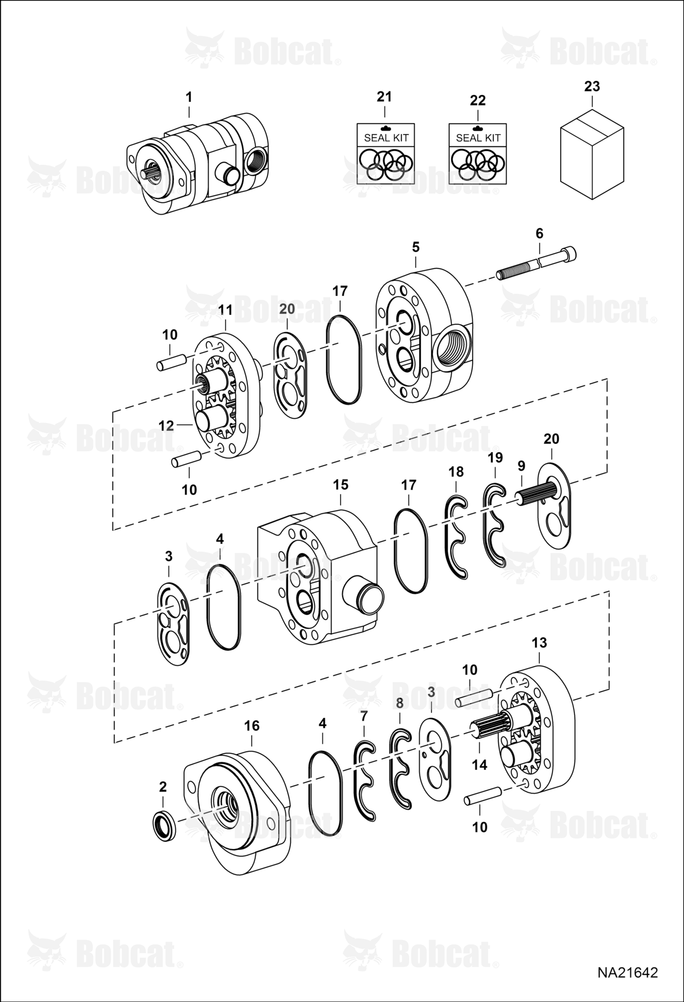 Gear Pump (Double) (Model 83072567)  B5FA11001 - B5FA11127