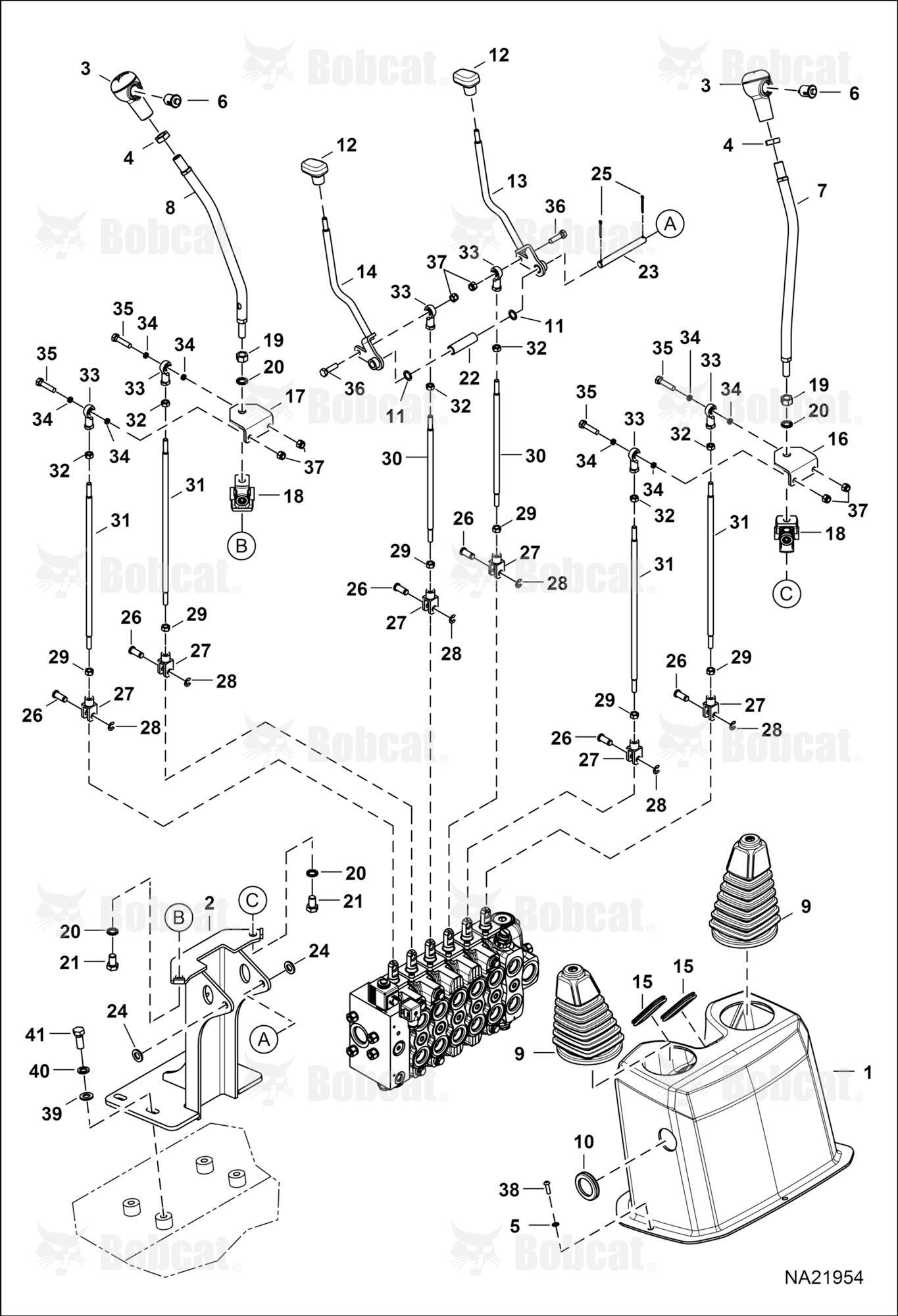 Operator Controls (Backhoe Console)  B56111001 - B56112000