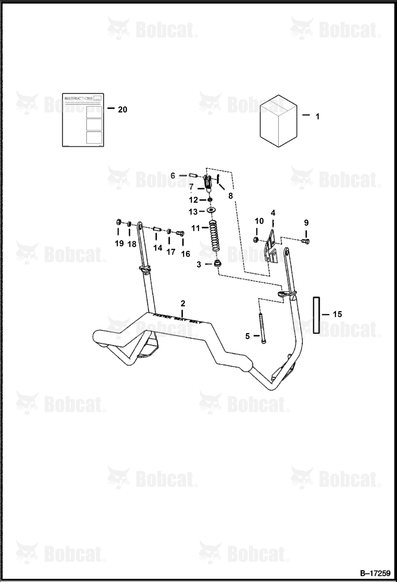 Seat Bar Kit (Forward Position - Compression Spring)