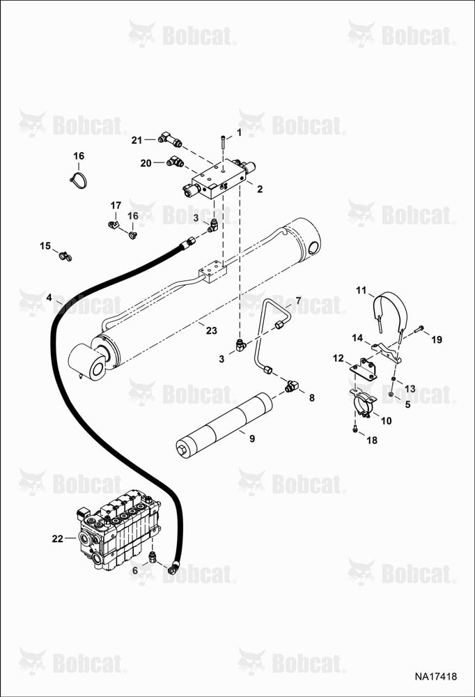 Boom Suspension (Single Accumulator) (W/O Float)