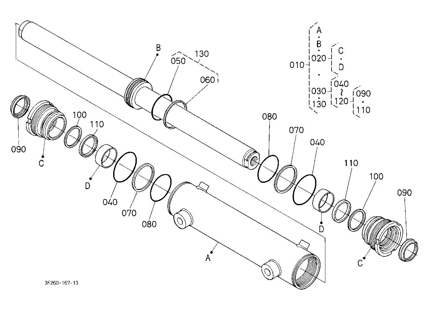 Steering Cylinder [Component Parts] [Old Type]