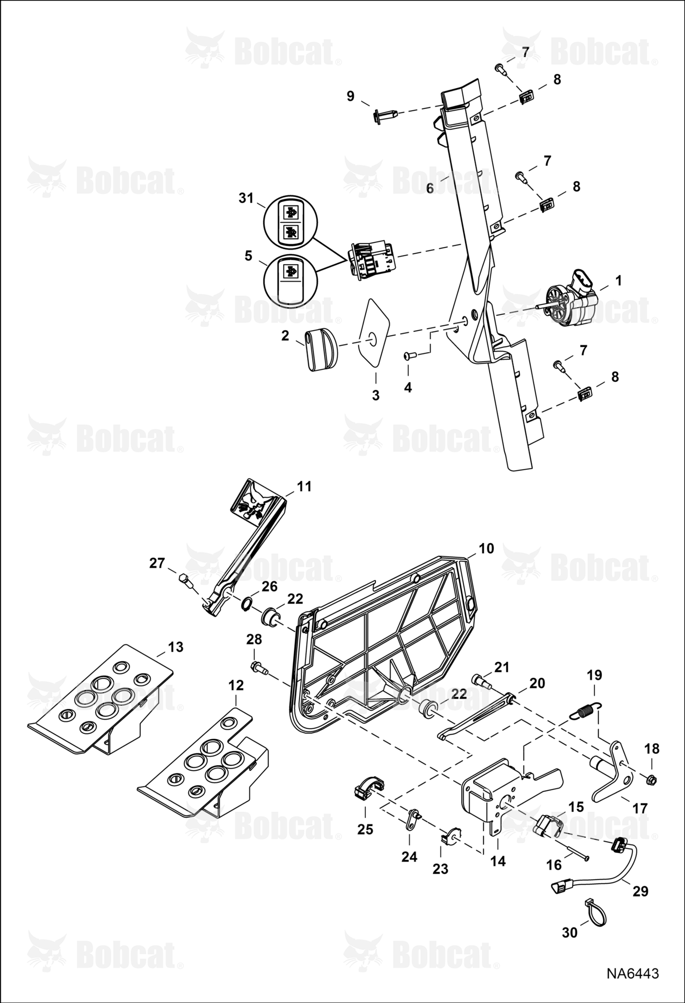 Engine Speed Control (W/Foot Throttle) (Metal Pedal Mount)