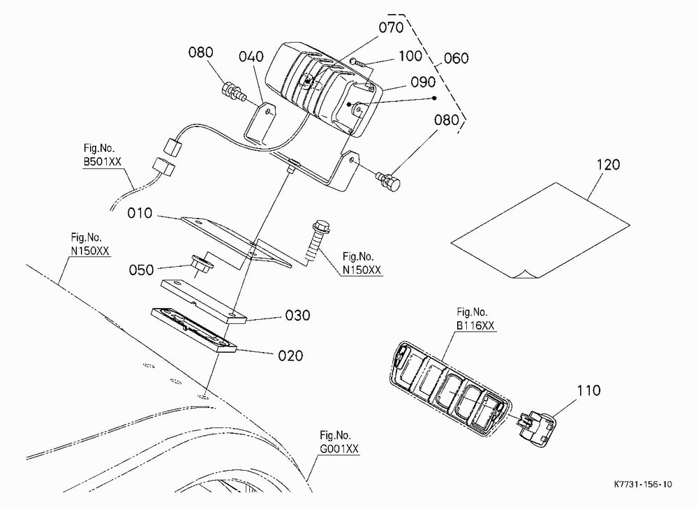 WORK LIGHT KIT(REAR) (W/G No.V5283) [OPTION]