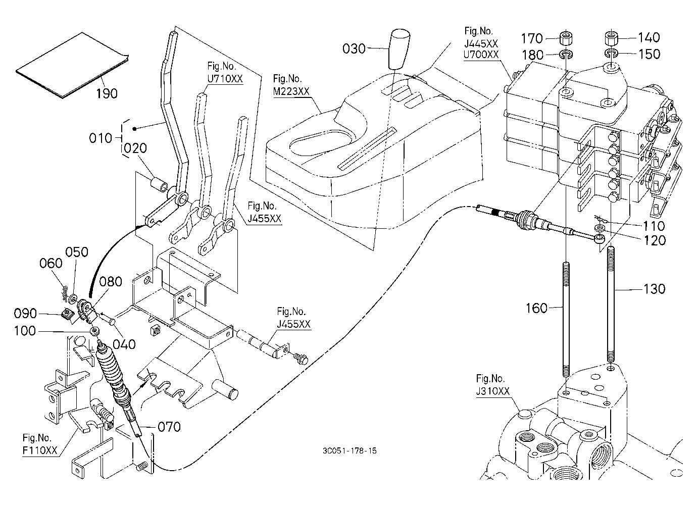 Auxiliary Control Valve Lever Kit (3Rd) (No.De M/E