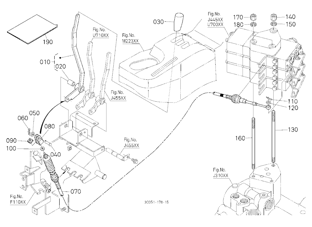 Auxiliary Control Valve Lever Kit (3Rd) (No.De M/E