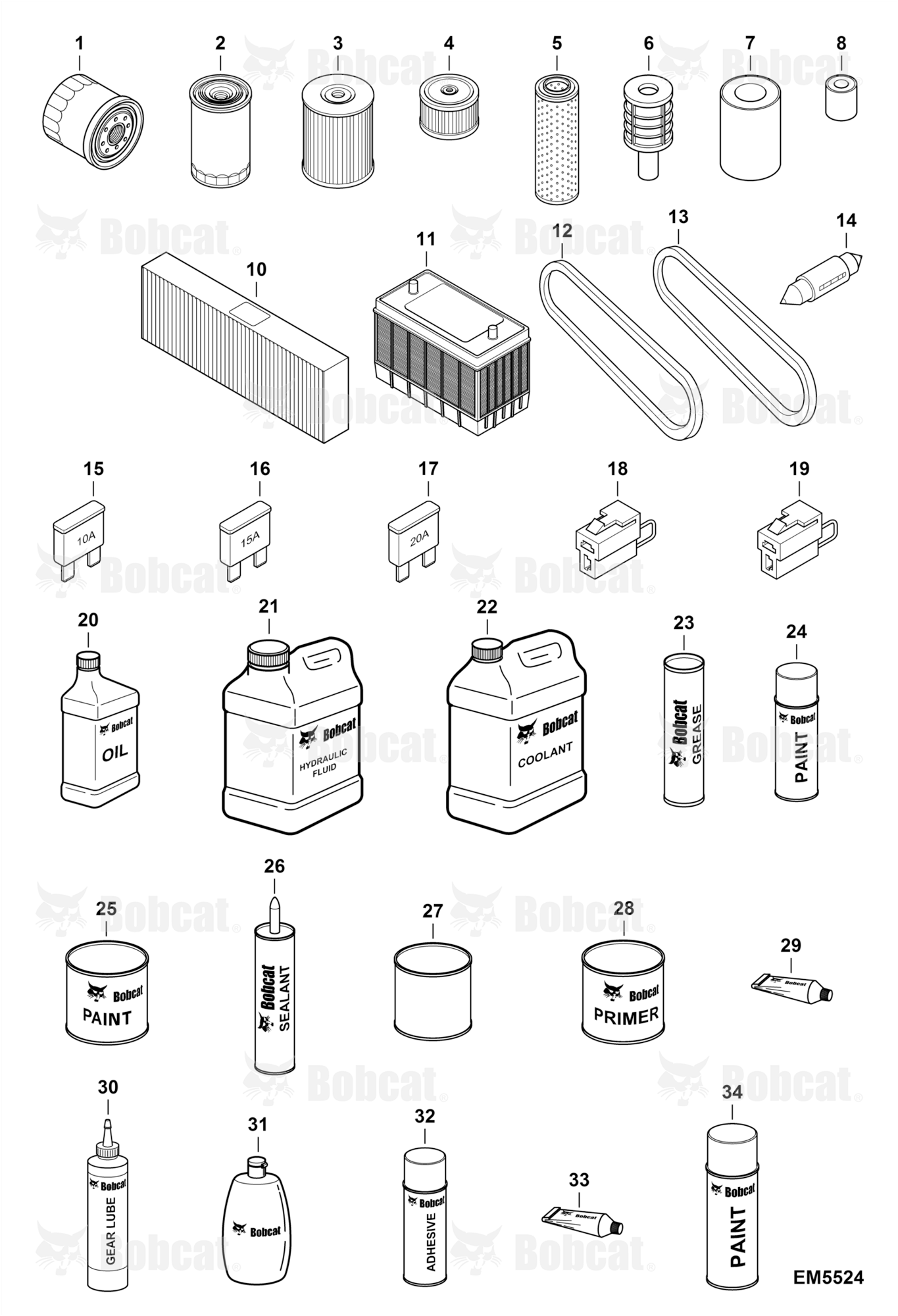 Maintenance Items (Service Parts) (US)