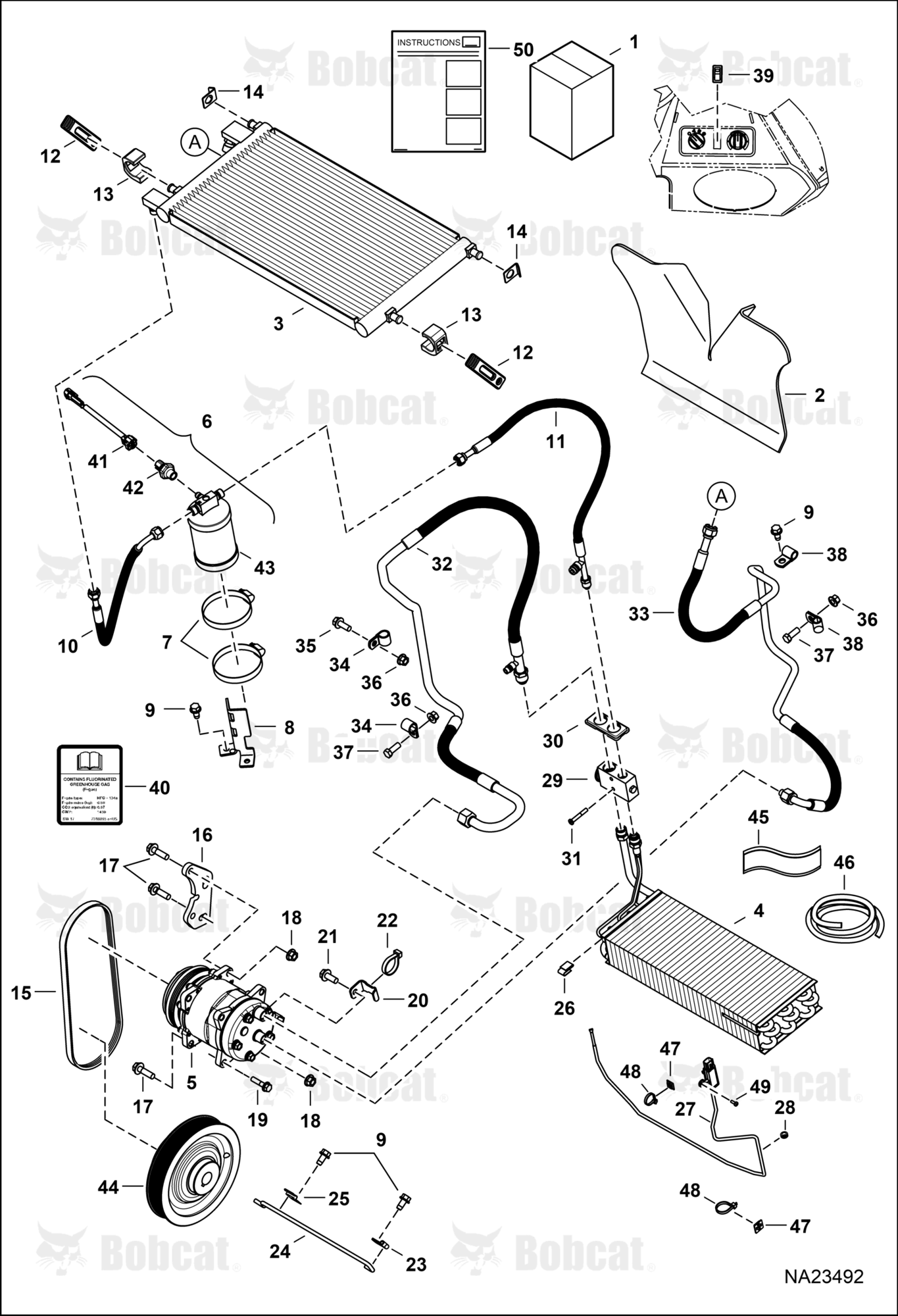 Heater & A/C (A/C Kit)  B1ED14320 & Above