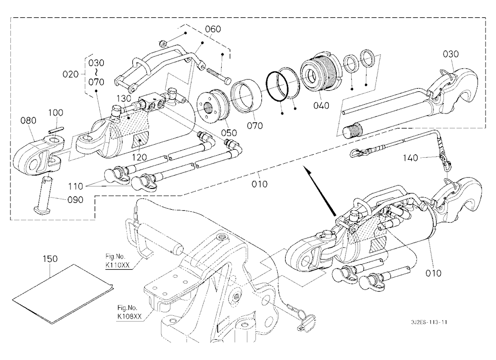 Top Link Kit (Hydraulic) [Option]
