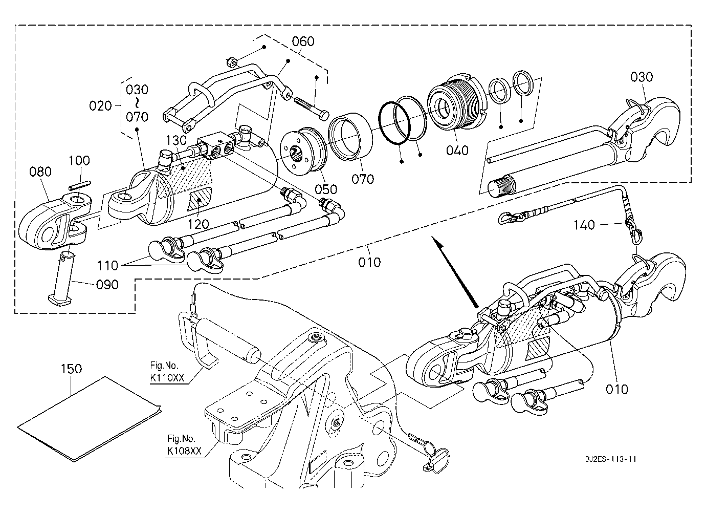Top Link Kit (Hydraulic) [Option]