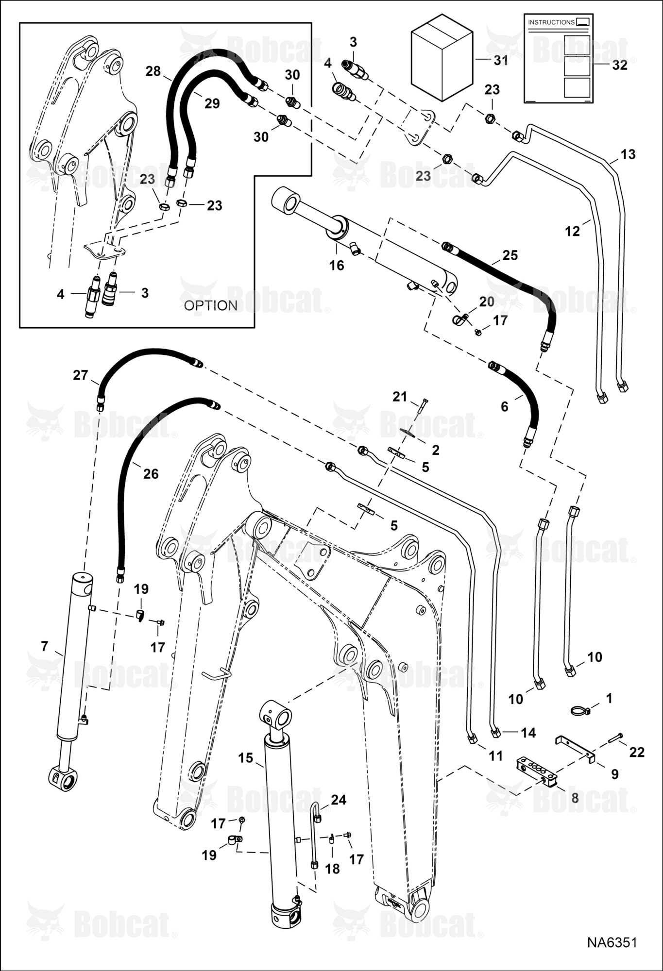 Hydraulic Circuitry (Work Tubelines, Cylinders & Couplers)