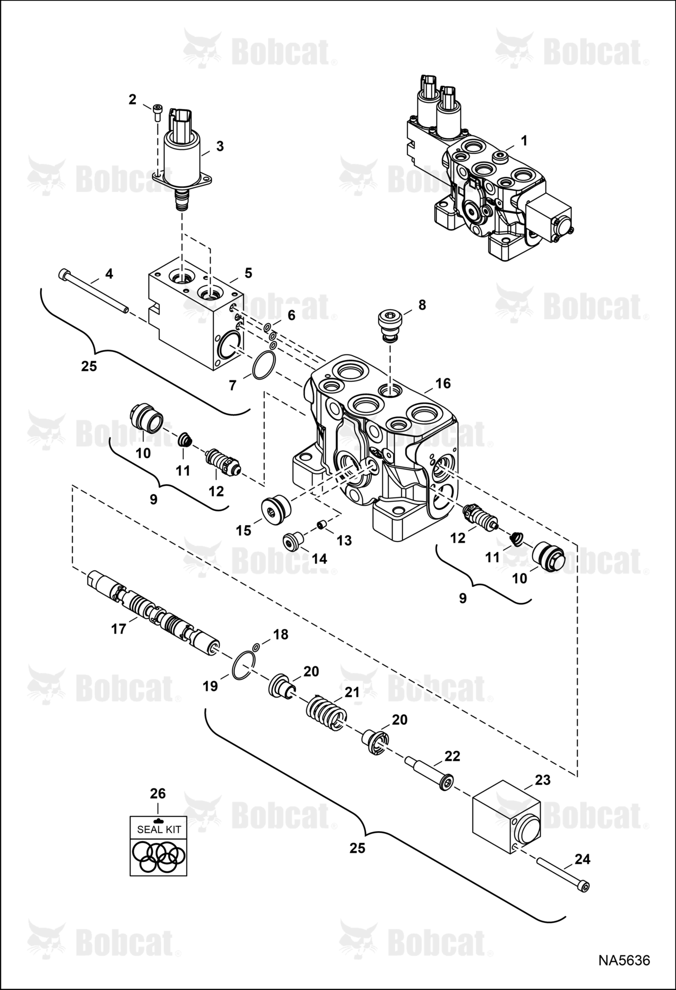 Hydraulic Control Valve (Auxiliary Section)