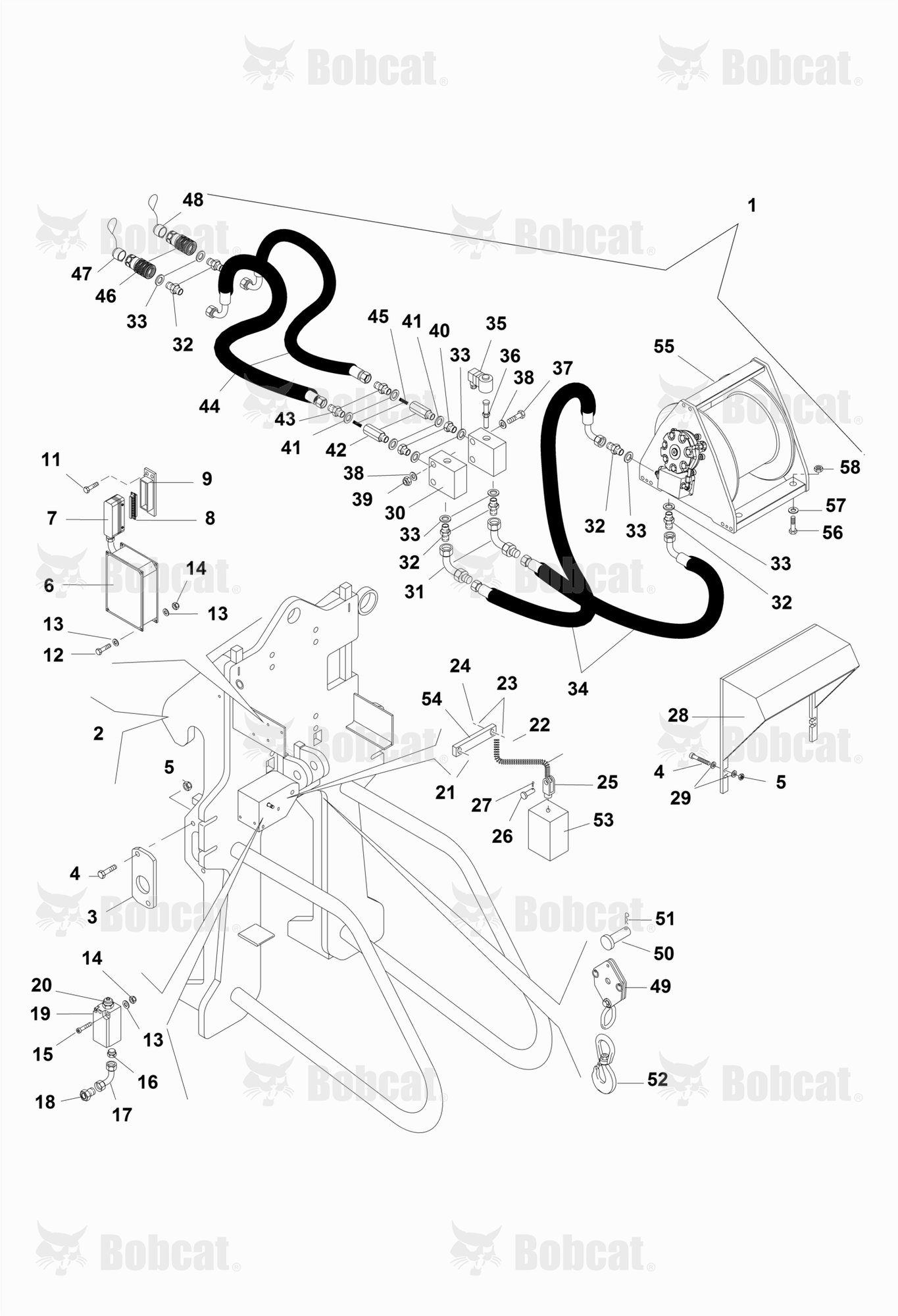 Hydraulic Winch (3.8T) (BUD4351)