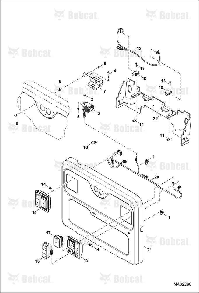 Engine Electrical Circuitry (Rear Lights & Back-up Alarm) (Duel Rear Mounting) (Euro Tail Lights)
