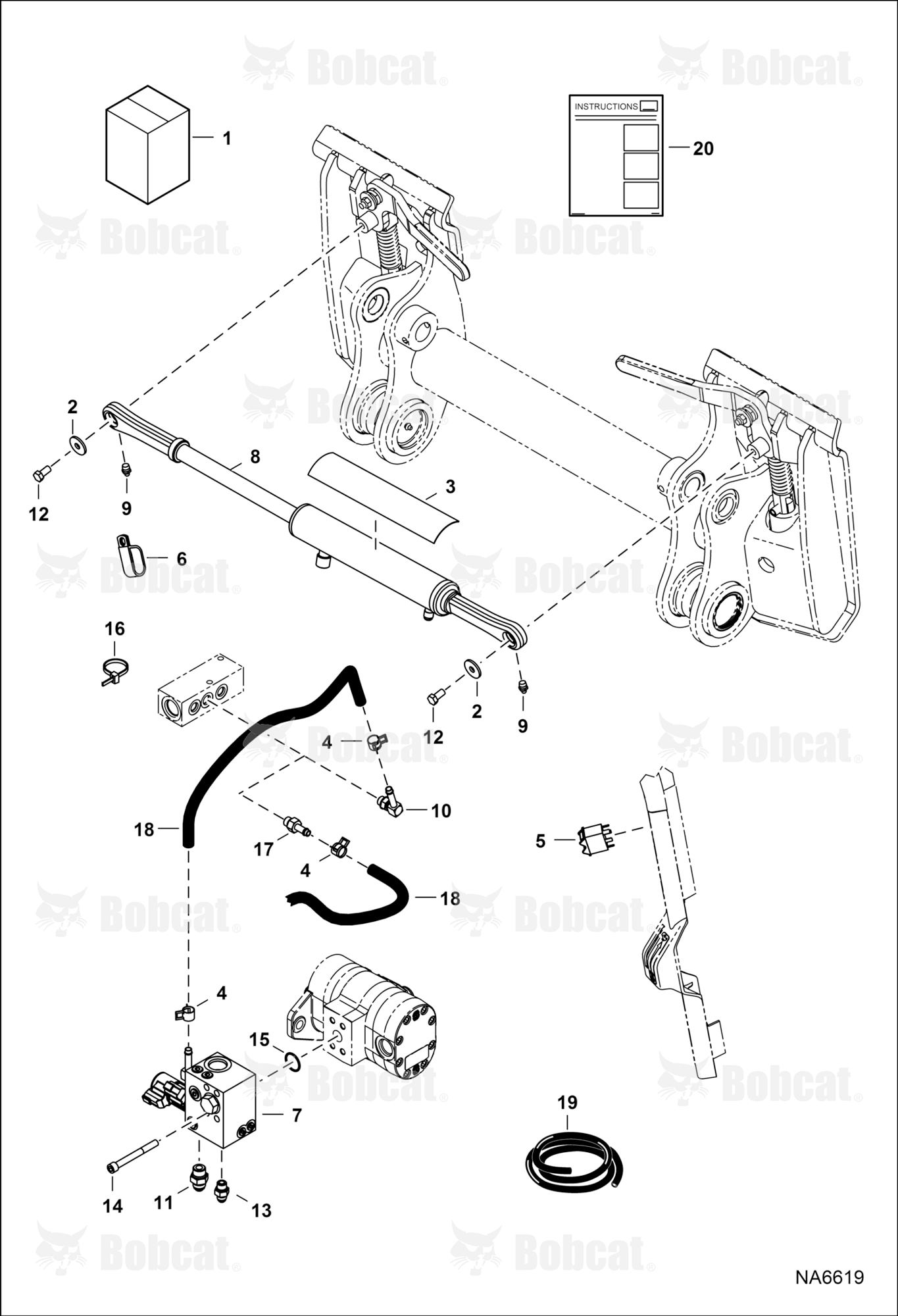 Power BOB-TACH (Kit) (Bottom Mounted Cylinder Ports)