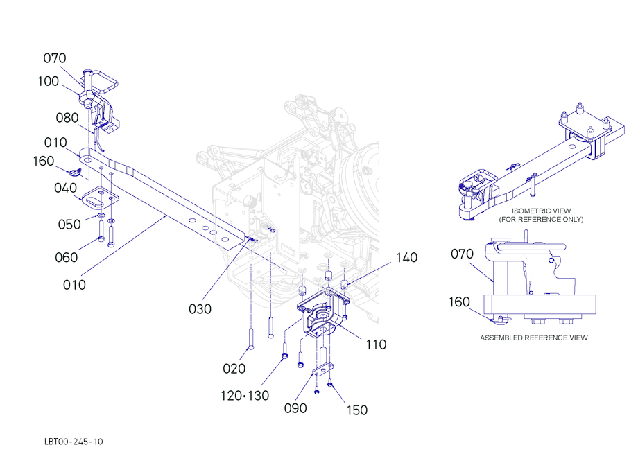 Drawbar Assembly - Heavy Duty, Cat Iii - Range 1