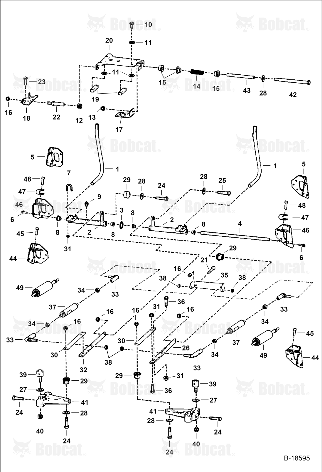 Hand Controls (M44 Pump)  514425001 & Above, 514525001 & Above, 514625001 & Above
