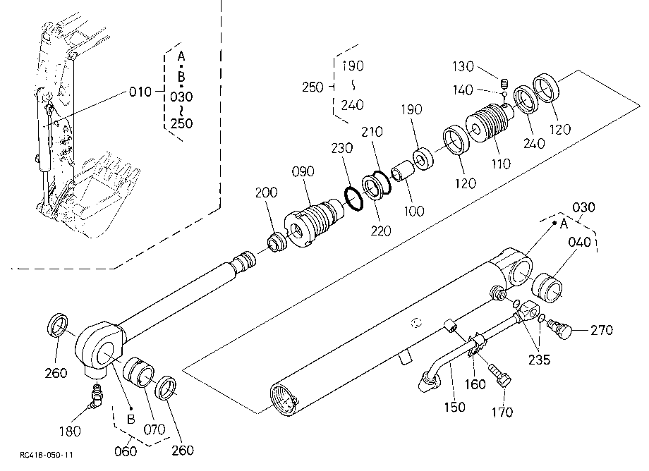Bucket Cylinder And Component Parts