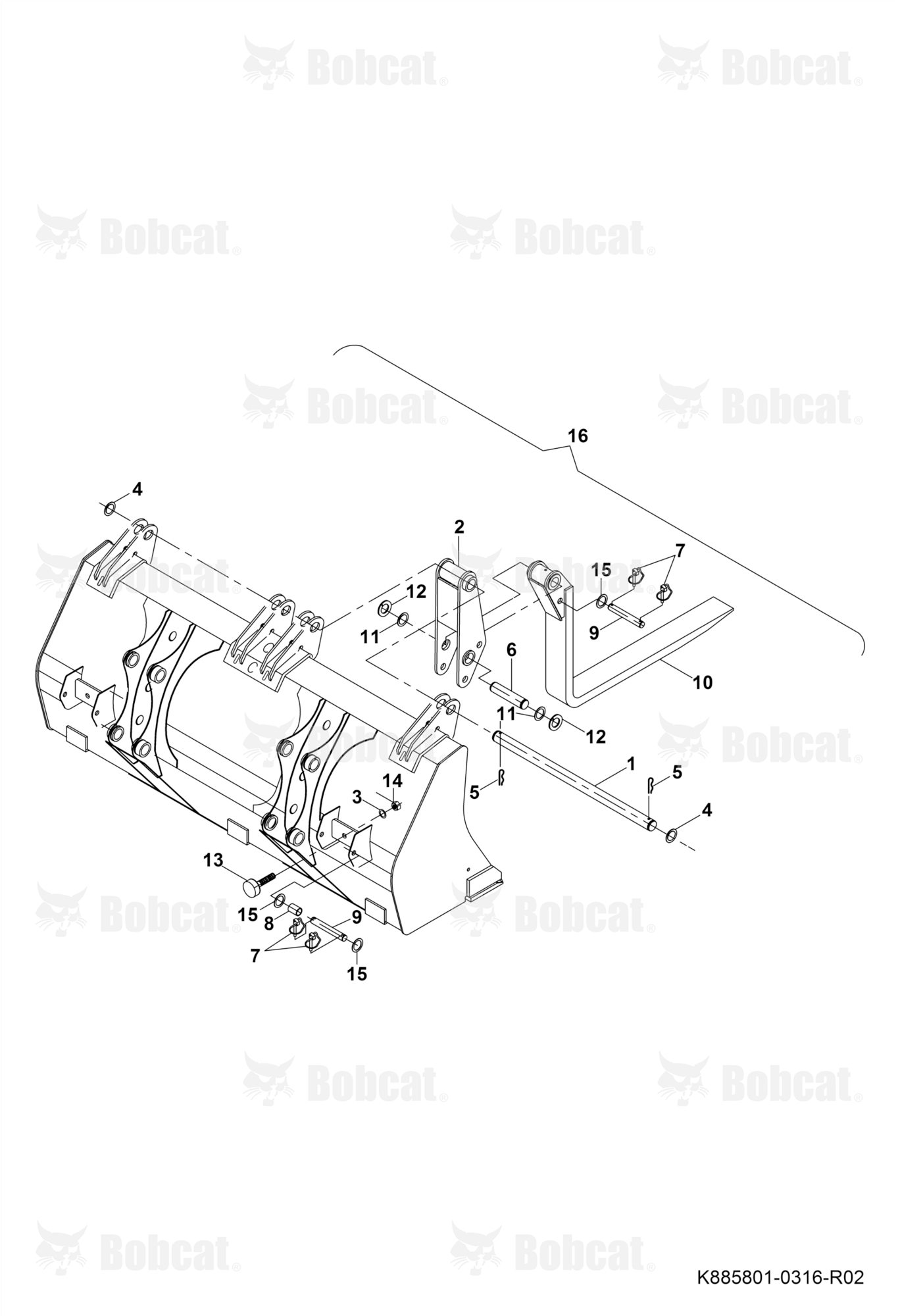 Fork Attachment Bucket  B45211001 - B45211033