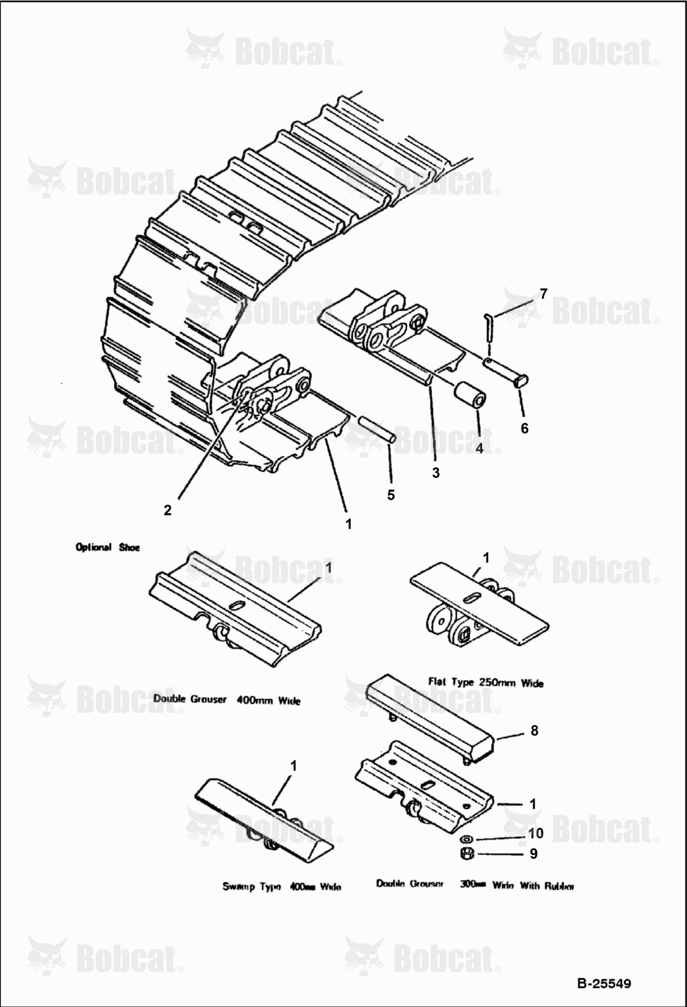 Track Shoe (STANDARD - Double GROUSER) (300 mm wide)
