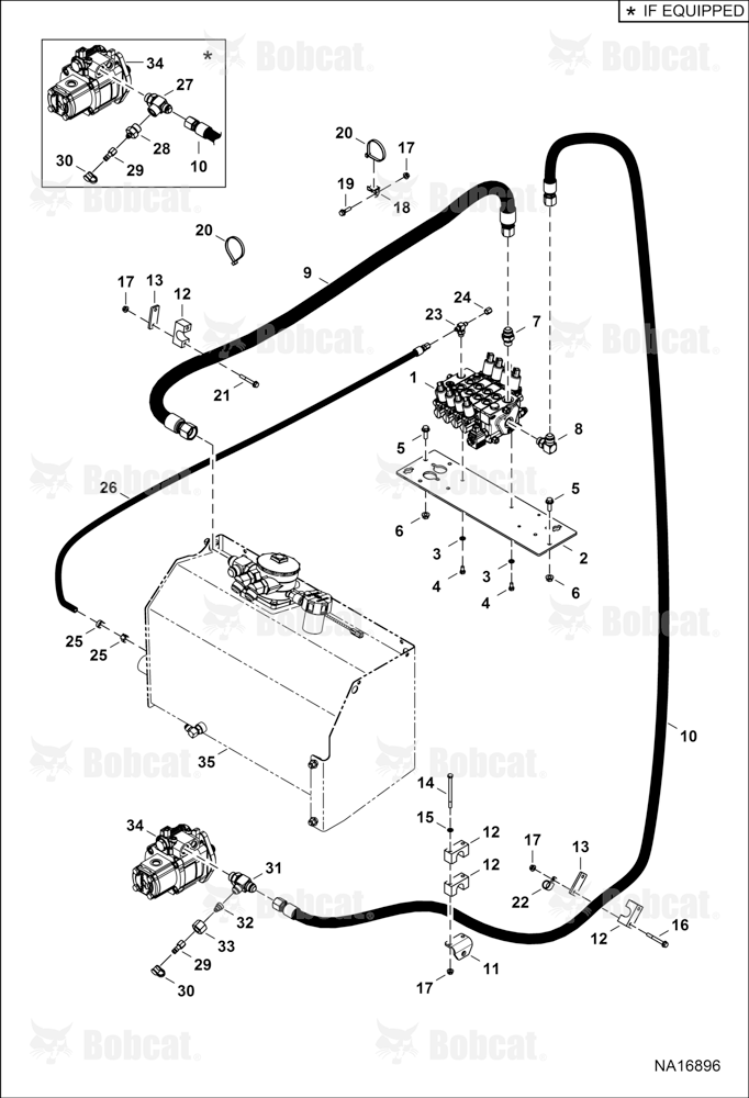 Hydraulic Circuitry (Control Valve) (Main)  B3GN16001 - B3GN18000, B3GP16001 - B3GP18000