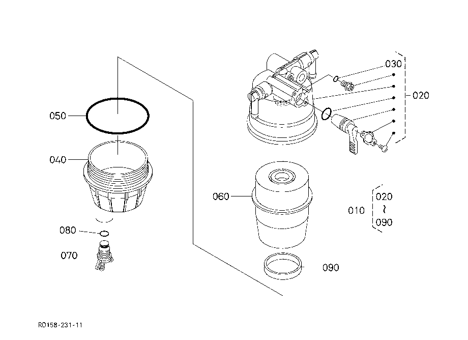 Water Separator (Component Parts)[Option]