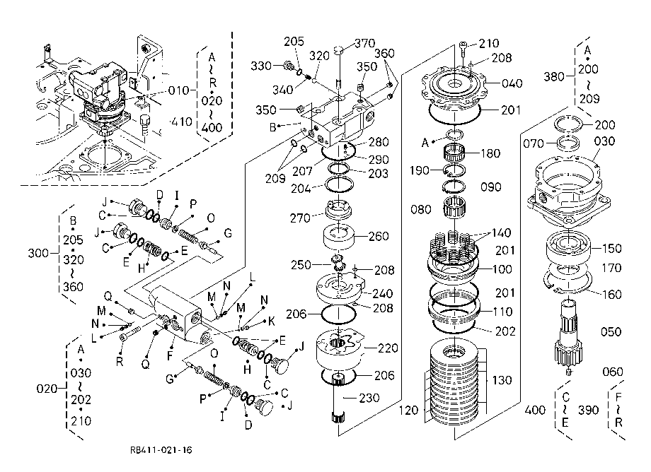 Swivel Motor And Component Parts