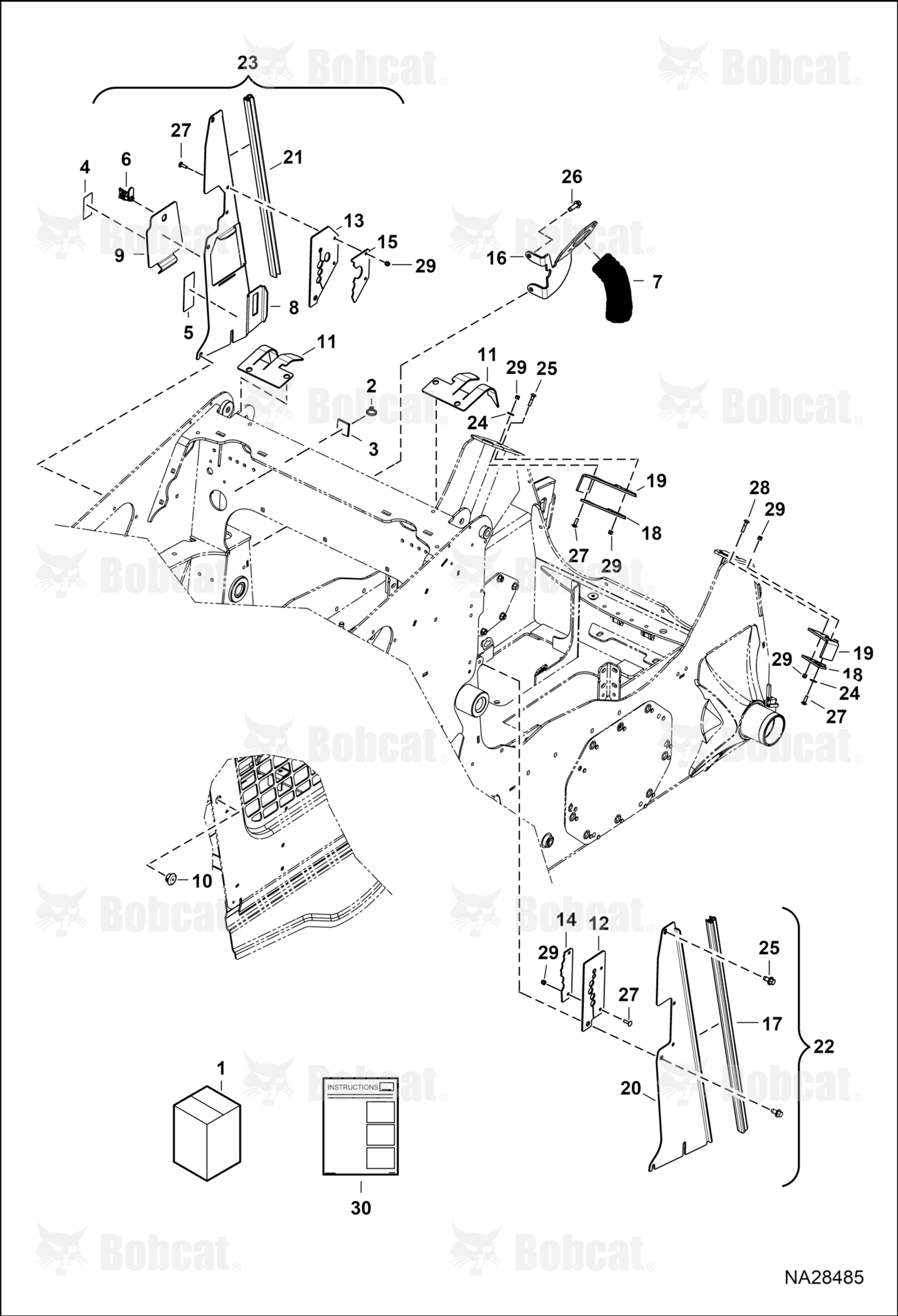 Frame Seal Kit (Upper Frame)  B4SC11001 - B4SC29176