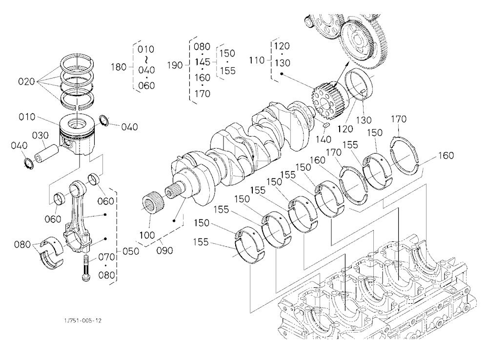 Piston And Crankshaft [New]