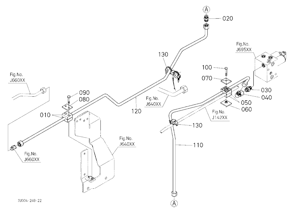 Hydraulic Oil Line (Front Axle Delivery Pipe/Rear)