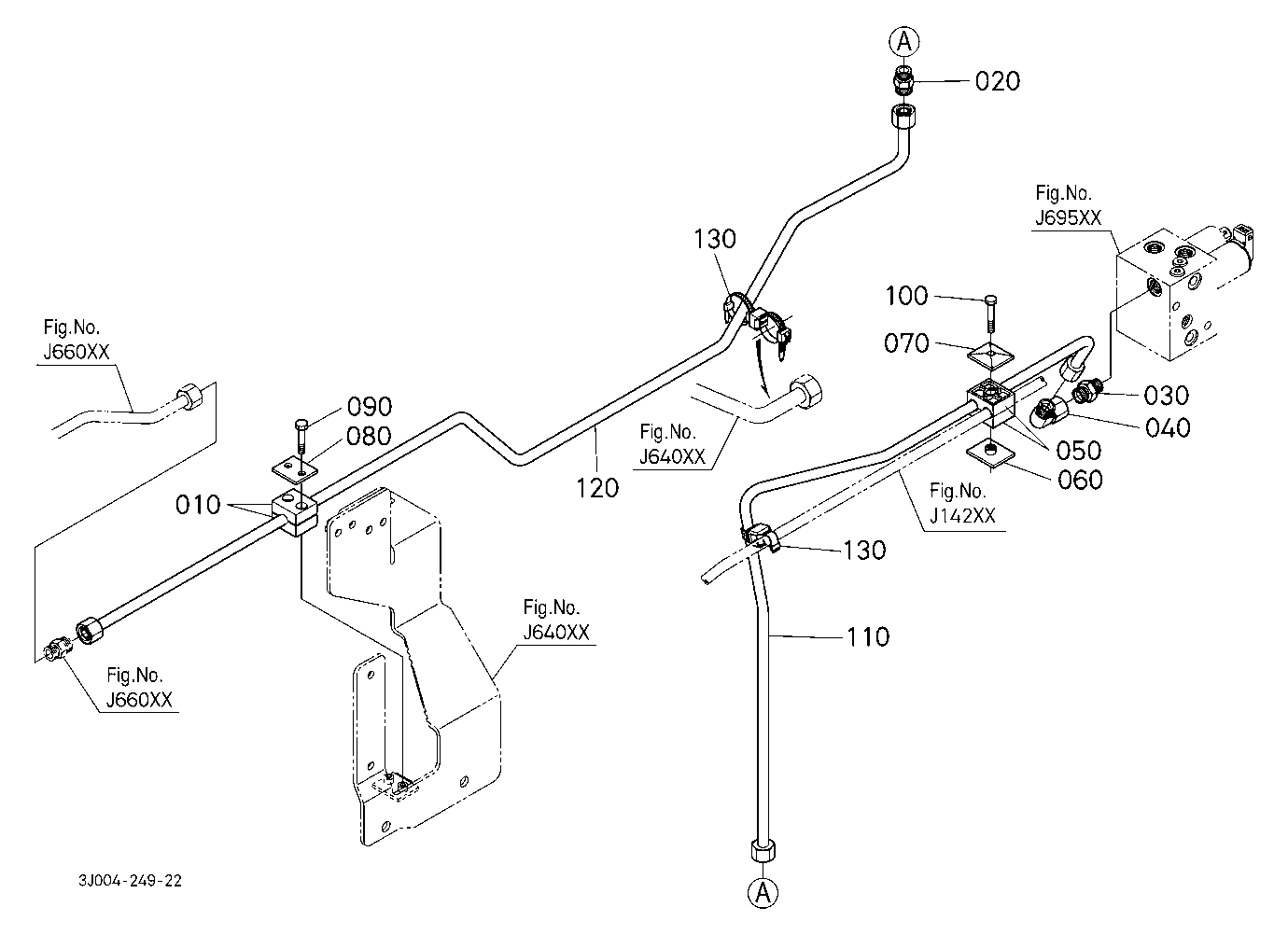 Hydraulic Oil Line (Front Axle Delivery Pipe/Rear)